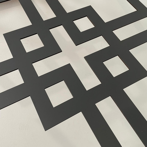 Fali dekorpanel, Matrix minta, 50x50 cm, 3 mm HDF, antracit színben falburkolat FP-35