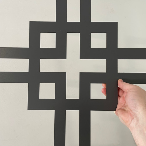 Fali dekorpanel, Matrix minta, 50x50 cm, 3 mm HDF, antracit színben falburkolat FP-35