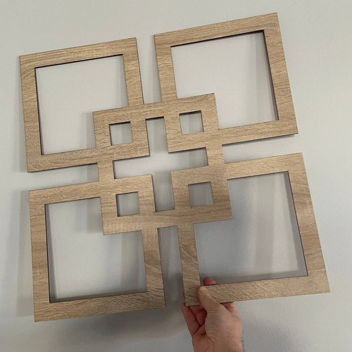 Fali dekorpanel, Matrix minta, 50x50 cm, 3 mm HDF, Sonoma tölgy falburkolat FP-35