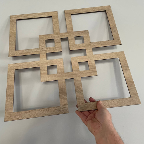 Fali dekorpanel, Matrix minta, 50x50 cm, 3 mm HDF, Sonoma tölgy falburkolat FP-35