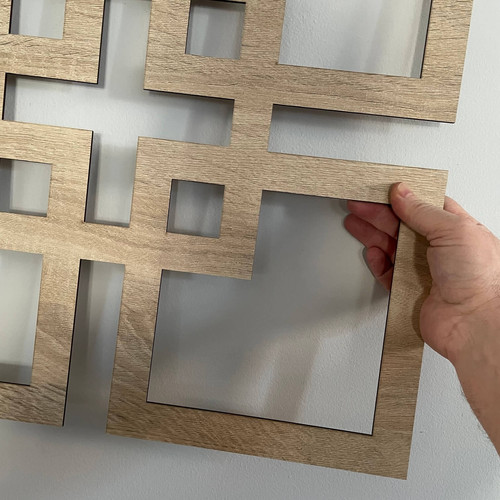 Fali dekorpanel, Matrix minta, 50x50 cm, 3 mm HDF, Sonoma tölgy falburkolat FP-35