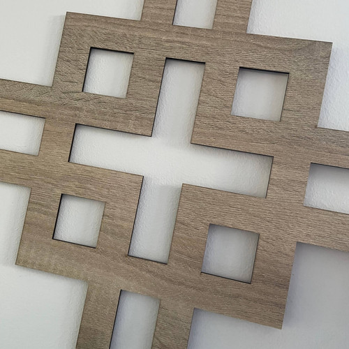 Fali dekorpanel, Matrix minta, 50x50 cm, 3 mm HDF, Sonoma tölgy falburkolat FP-35