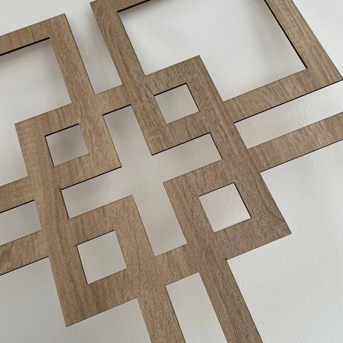 Fali dekorpanel, Matrix minta, 50x50 cm, 3 mm HDF, Sonoma tölgy falburkolat FP-35