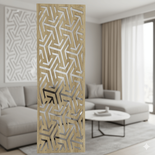 Fali dekorpanel, nyíl mintázat, modern 50x150 cm, 3 mm HDF - FP7 fa Sonoma tölgy színű falburkolat Fali dekorpanel, nyíl mintázat, modern 50x150 cm, 3 mm HDF - FP7 fa Sonoma tölgy színű falburkolat
