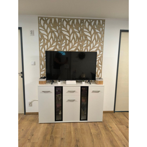 Fali dekorpanel, ágak minta, 50x150 cm, 3 mm HDF - FP4 Sonoma tölgy falburkolat