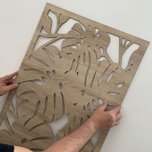 Fali dekorpanel, pálmalevél minta, 50x150 cm, 3 mm HDF - FP9 fa Sonoma tölgy falburkolat Fali dekorpanel, pálmalevél minta, 50x150 cm, 3 mm HDF - FP9 fa Sonoma tölgy falburkolat