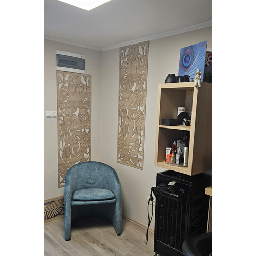 Fali dekorpanel, pálmalevél minta, 50x150 cm, 3 mm HDF - FP9 fa Sonoma tölgy falburkolat Fali dekorpanel, pálmalevél minta, 50x150 cm, 3 mm HDF - FP9 fa Sonoma tölgy falburkolat