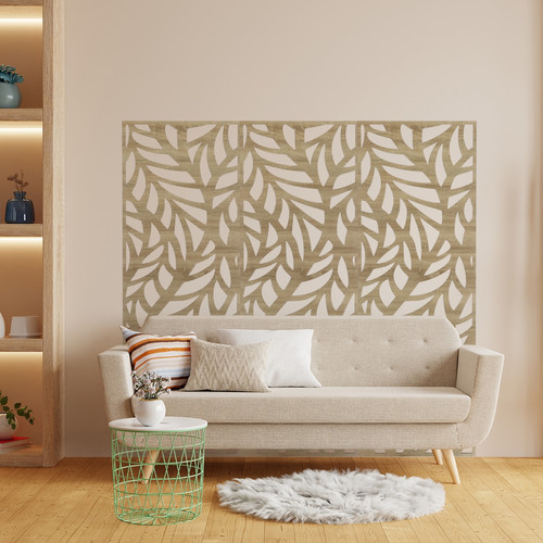 Fali dekorpanel, ágak minta, 50x150 cm, 3 mm HDF - FP4 Sonoma tölgy falburkolat