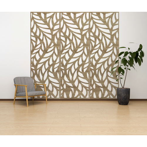 Fali dekorpanel, ágak minta, 50x150 cm, 3 mm HDF - FP4 Sonoma tölgy falburkolat