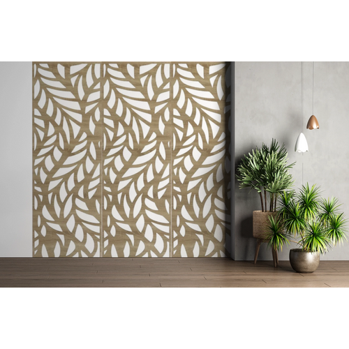Fali dekorpanel, ágak minta, 50x150 cm, 3 mm HDF - FP4 Sonoma tölgy falburkolat