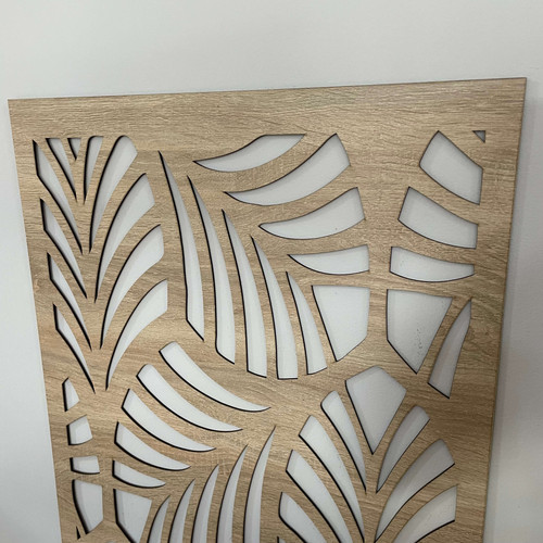 Fali dekorpanel, trópusi levél minta, 50x150 cm, 3 mm HDF - FP1 Sonoma tölgy falburkolat Fali dekorpanel, trópusi levél minta, 50x150 cm, 3 mm HDF - FP1 Sonoma tölgy falburkolat