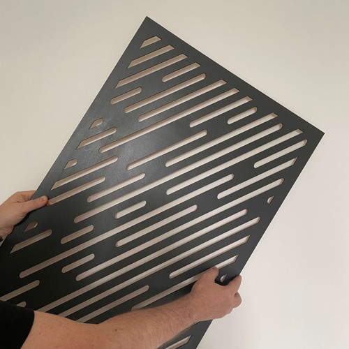 Fali dekorpanel, Vektor minta, 50x150 cm, 3 mm HDF - FP15 fa Antracit színű falburkolat