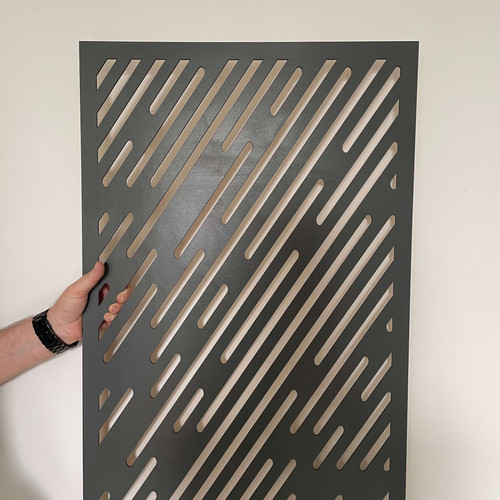 Fali dekorpanel, Vektor minta, 50x150 cm, 3 mm HDF - FP15 fa Antracit színű falburkolat