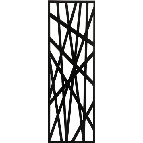 Fali dekorpanel, Vonal minta, 50x150 cm, 3 mm HDF - FP16 fa Fekete színű falburkolat