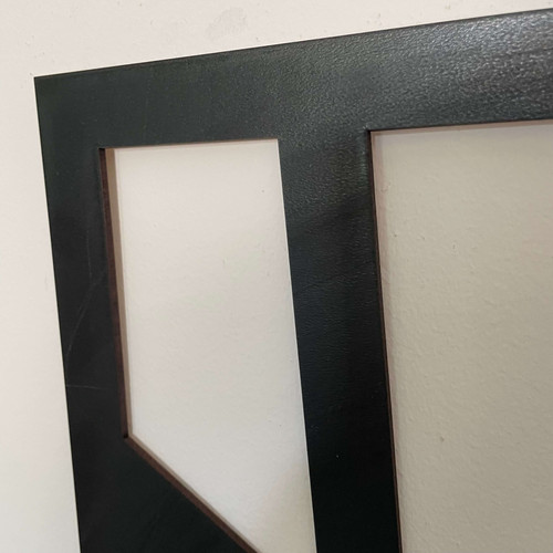 Fali dekorpanel, Vonal minta, 50x150 cm, 3 mm HDF - FP16 fa Fekete színű falburkolat