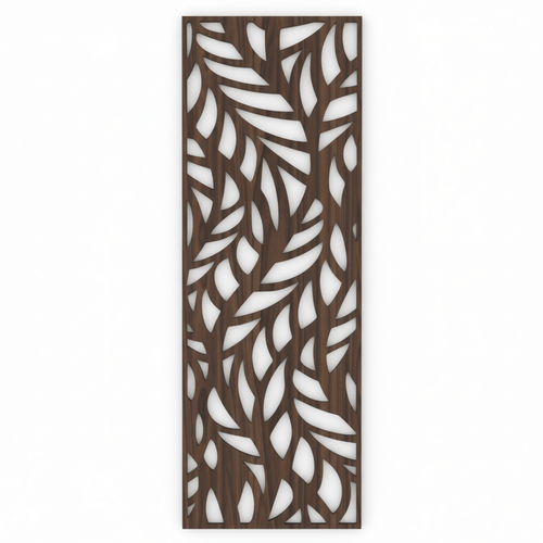 Fali dekorpanel, ágak minta, 50x150 cm, 3 mm HDF - FP4 dió fa színű falburkolat