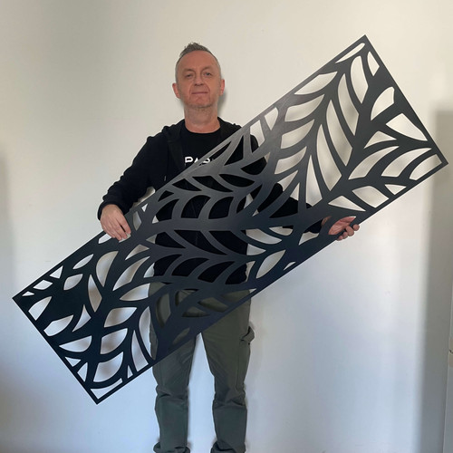 Fali dekorpanel, ágak minta, 50x150 cm, 3 mm HDF - FP4 Fekete falburkolat