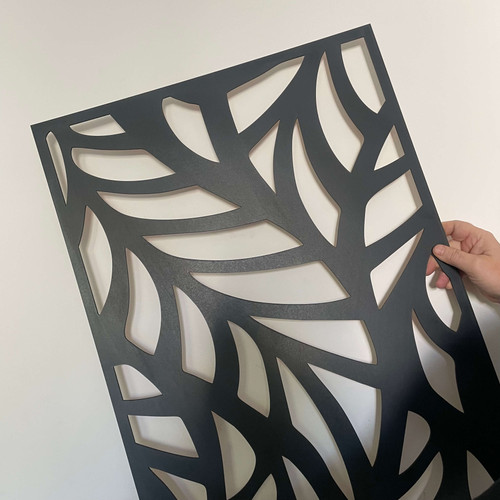 Fali dekorpanel, ágak minta, 50x150 cm, 3 mm HDF - FP4 Fekete falburkolat