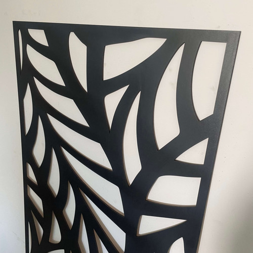 Fali dekorpanel, ágak minta, 50x150 cm, 3 mm HDF - FP4 Fekete falburkolat
