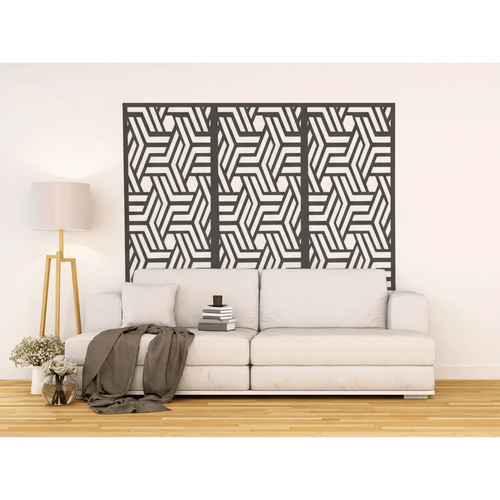 Fali dekorpanel, architektura, 50x150 cm, 3 mm HDF - FP8 fa antracit falburkolat