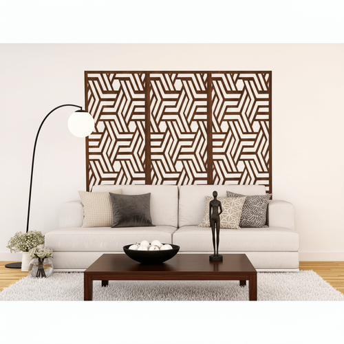 Fali dekorpanel, architektura, 50x150 cm, 3 mm HDF - FP8 fa dió fa falburkolat