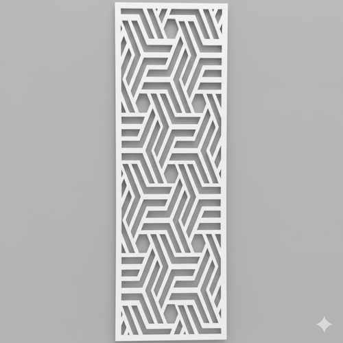 Fali dekorpanel, architektura, 50x150 cm, 3 mm HDF - FP8 fa fehér falburkolat
