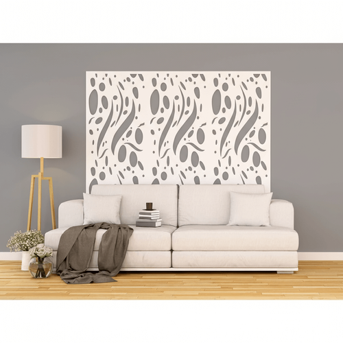 Fali dekorpanel, csepp minta, 50x150 cm, 3 mm HDF - FP17 fa fehér falburkolat