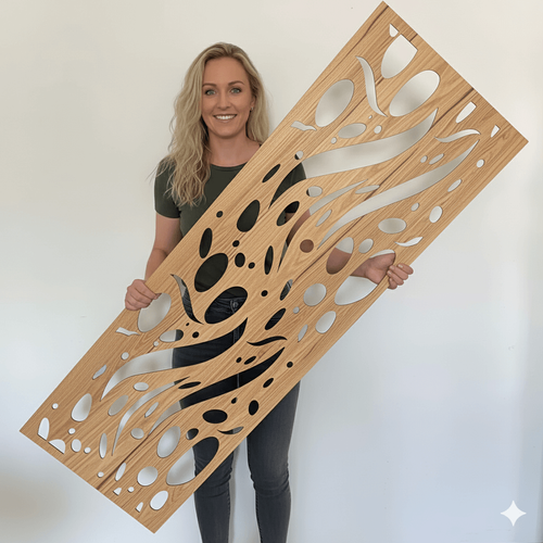Fali dekorpanel, csepp minta, 50x150 cm, 3 mm HDF - FP17 sonoma tölgy falburkolat
