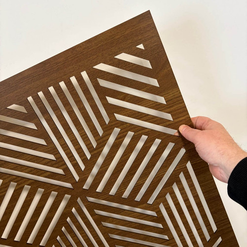 Fali dekorpanel, doboz minta, 50x150 cm, 3 mm HDF - FP11 dió fa falburkolat