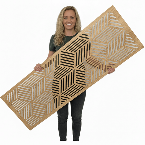Fali dekorpanel, doboz minta, 50x150 cm, 3 mm HDF - FP11 sonoma tölgy falburkolat