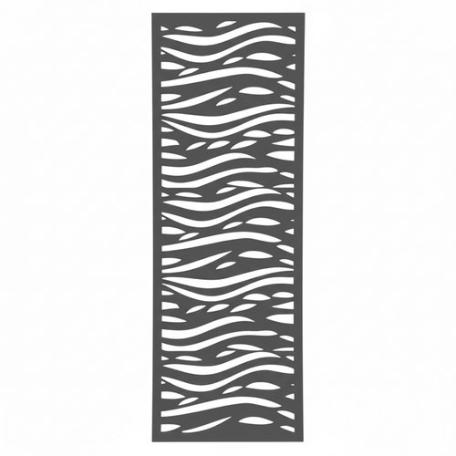 Fali dekorpanel, hullámos minta, 50x150 cm, 3 mm HDF - FP5 fa antracit falburkolat