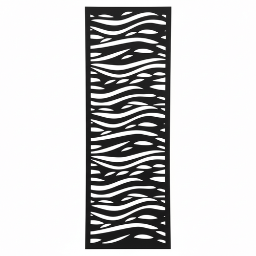 Fali dekorpanel, hullámos minta, 50x150 cm, 3 mm HDF - FP5 fa fekete falburkolat