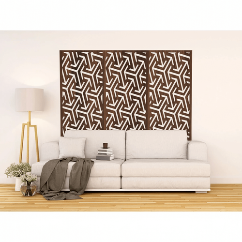Fali dekorpanel, nyíl mintázat, 50x150 cm, 3 mm HDF - dió fa falburkolat FP-7