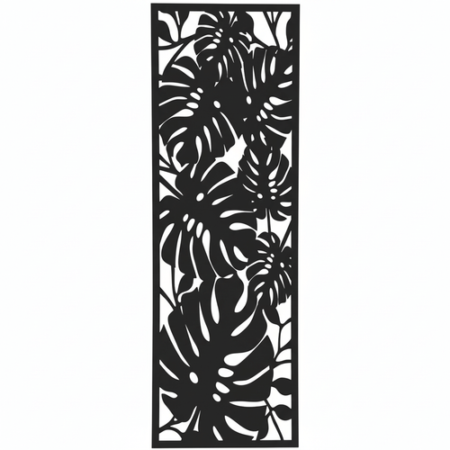 Fali dekorpanel, pálmalevél minta, 50x150 cm, 3 mm HDF - FP9 fa fekete falburkolat Fali dekorpanel, pálmalevél minta, 50x150 cm, 3 mm HDF - FP9 fa fekete falburkolat
