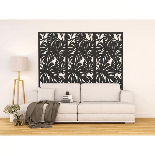 Fali dekorpanel, pálmalevél minta, 50x150 cm, 3 mm HDF - FP9 fa fekete falburkolat Fali dekorpanel, pálmalevél minta, 50x150 cm, 3 mm HDF - FP9 fa fekete falburkolat