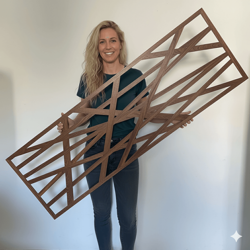 Fali dekorpanel, Vonal minta, 50x150 cm, 3 mm HDF - FP16 fa dió fa színű falburkolat