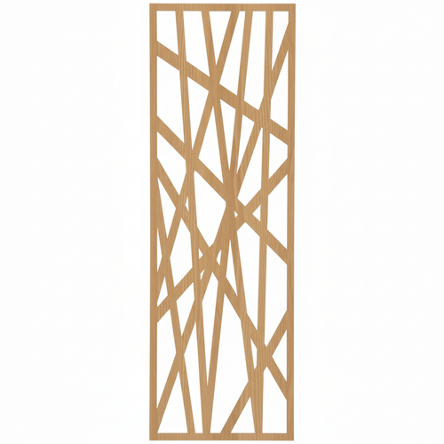 Fali dekorpanel, Vonal minta, 50x150 cm, 3 mm HDF - FP16 fa sonoma tölgy fa színű falburkolat