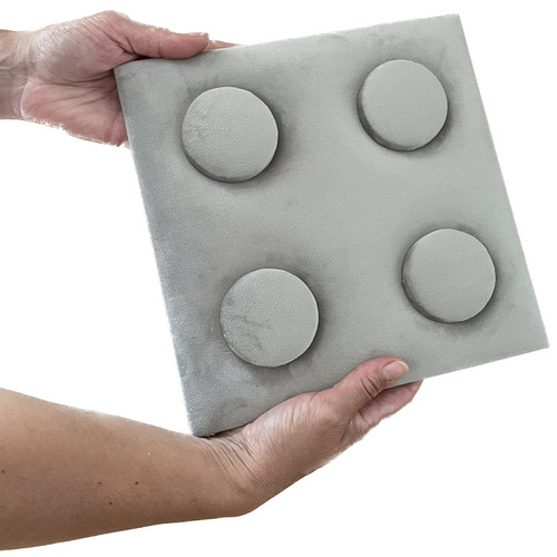 KERMA Cubes építőkocka textil kárpitozott dekor falpanel 25x25 cm, több színben