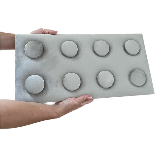 KERMA Cubes építőkocka textil kárpitozott dekor falpanel 25x50 cm, több színben