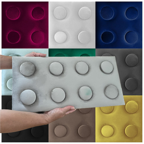 KERMA Cubes építőkocka textil falpanel 12,5x75 cm barna- Piano 05 KERMA Cubes építőkocka textil falpanel 12,5x75 cm barna- Piano 05