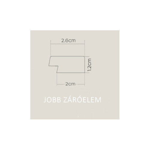ASTI Ezüst Lamelio lamella jobb záróelem (2,7x270cm)