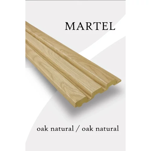 Martel Oak Natural Lamelio lamella falburkolat, beltéri bordás falipanel (12,8x270cm)