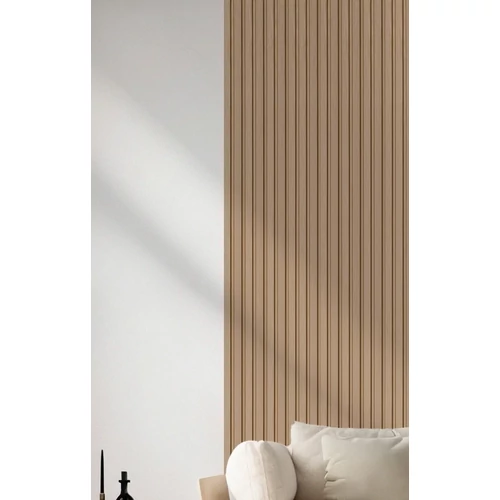 Martel Oak Natural Lamelio lamella falburkolat, beltéri bordás falipanel (12,8x270cm)