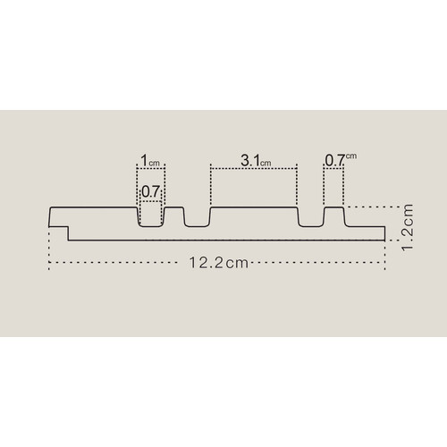 MILO Dió Lamelio lamella falburkolat, bordázott falpanel (12,2x270cm)