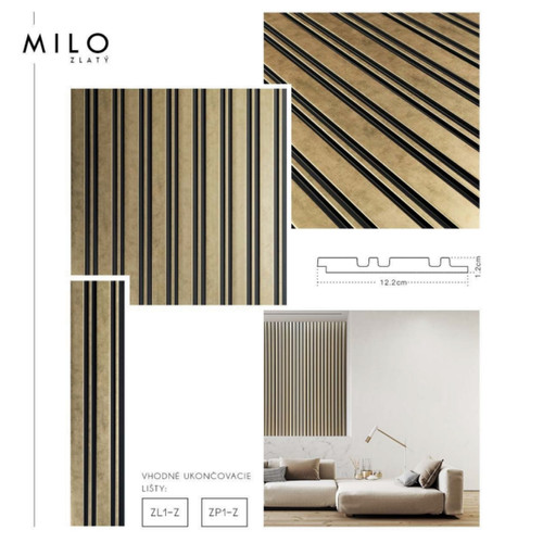 MILO Arany Lamelio lamella bal záróelem (4,2x270cm)