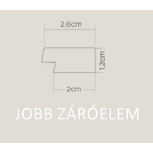 MILO Dió Lamelio lamella jobb záróelem (2,7x270cm)