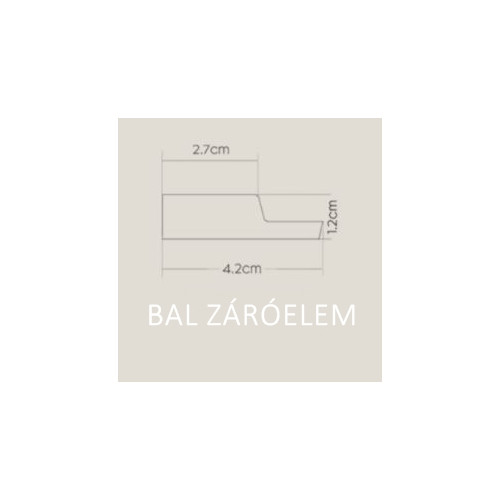 MILO Arany Lamelio lamella bal záróelem (4,2x270cm)