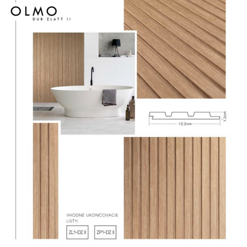 OLMO Aranytölgy Lamelio lamella bal záróelem (4,2x270cm) OLMO Aranytölgy Lamelio lamella bal záróelem (4,2x270cm)