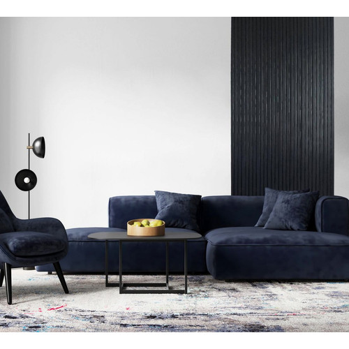 OLMO Fekete Lamelio lamella falburkolat, modern lamella falpanel (12,2x270cm)