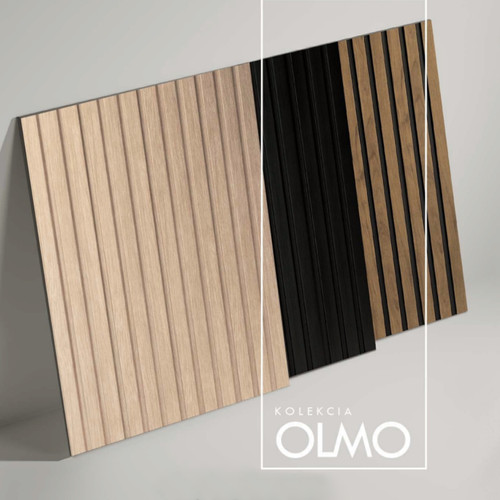 OLMO Fekete Lamelio lamella falburkolat, modern lamella falpanel (12,2x270cm)